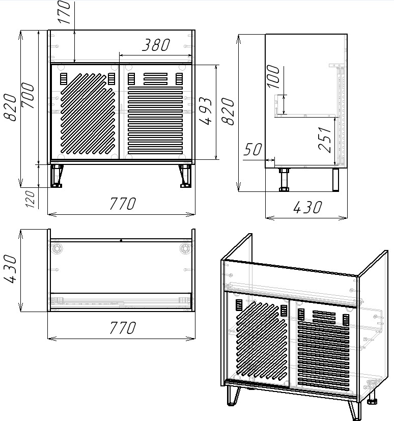 80 Тумба "Geneva 80" (ум. Гремми 80, Фостер 80, Como 80)
