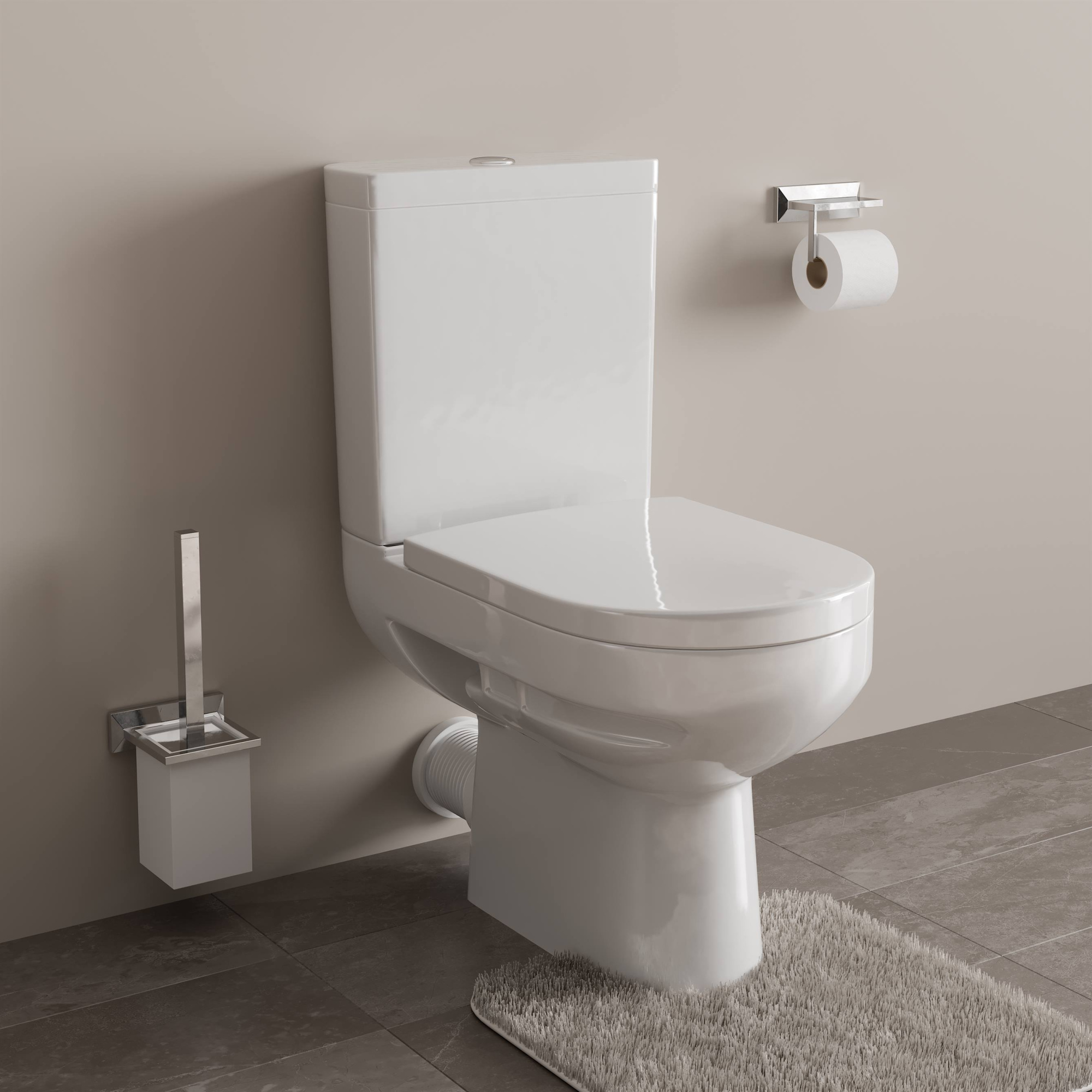 Унитаз-компакт "W 103" GESSO  гор.выпуск,  2 уров. арматура, сид. дюропласт,soft-close микролифт