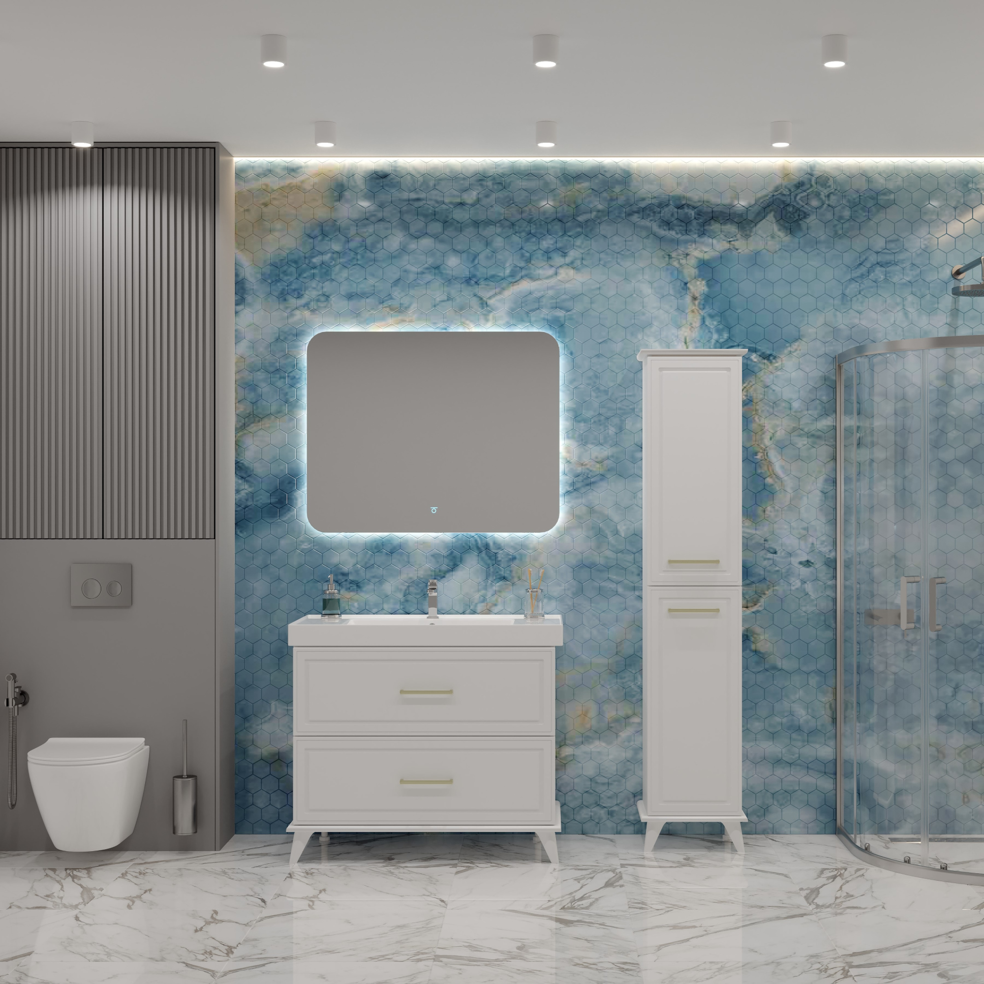 100 Тумба "Michael 100" (ум. Грэмми 1000), цвет белый