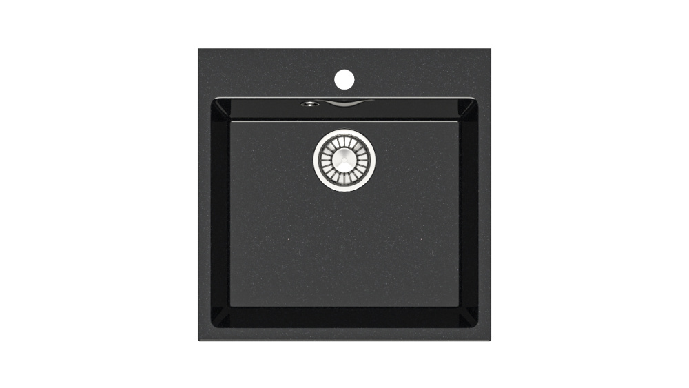 Мойка композит. MARRBAXX КК ПРЯМОУГ. 42/Q4, 500х500х175, черный, без сифона