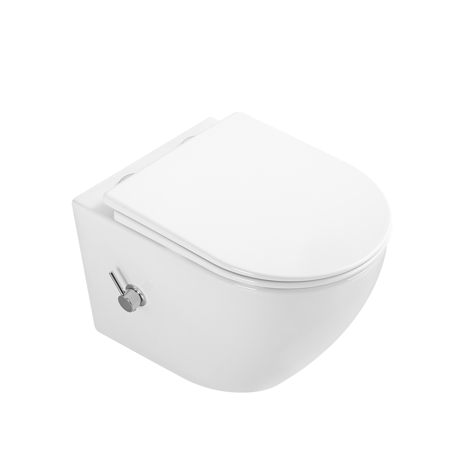 Унитаз подвесной EG100B с биде безободковый, сиденье тонкое ДП, крепления