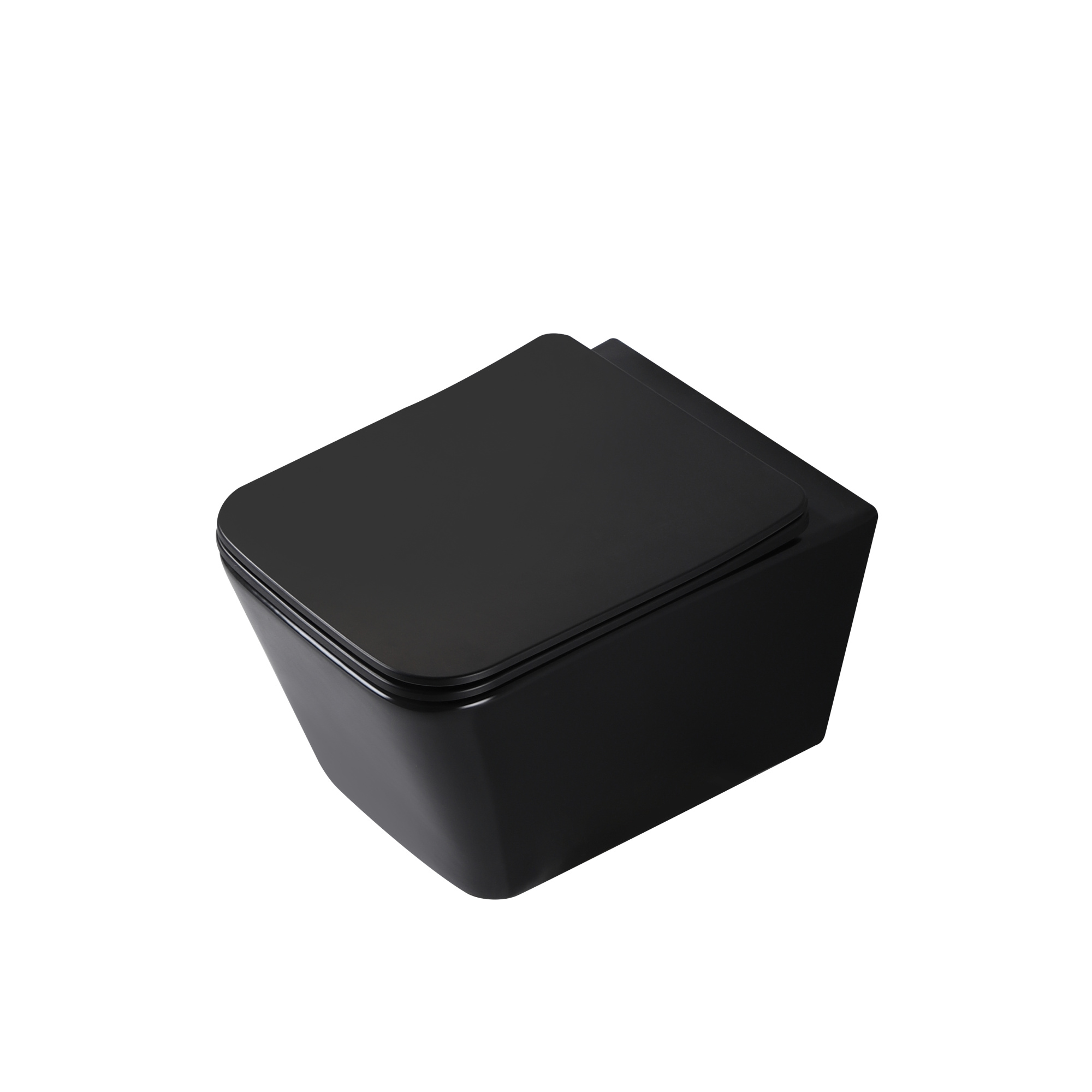 Унитаз подвесной EG130BM черный матовый безободковый, сиденье тонкое ДП, крепления