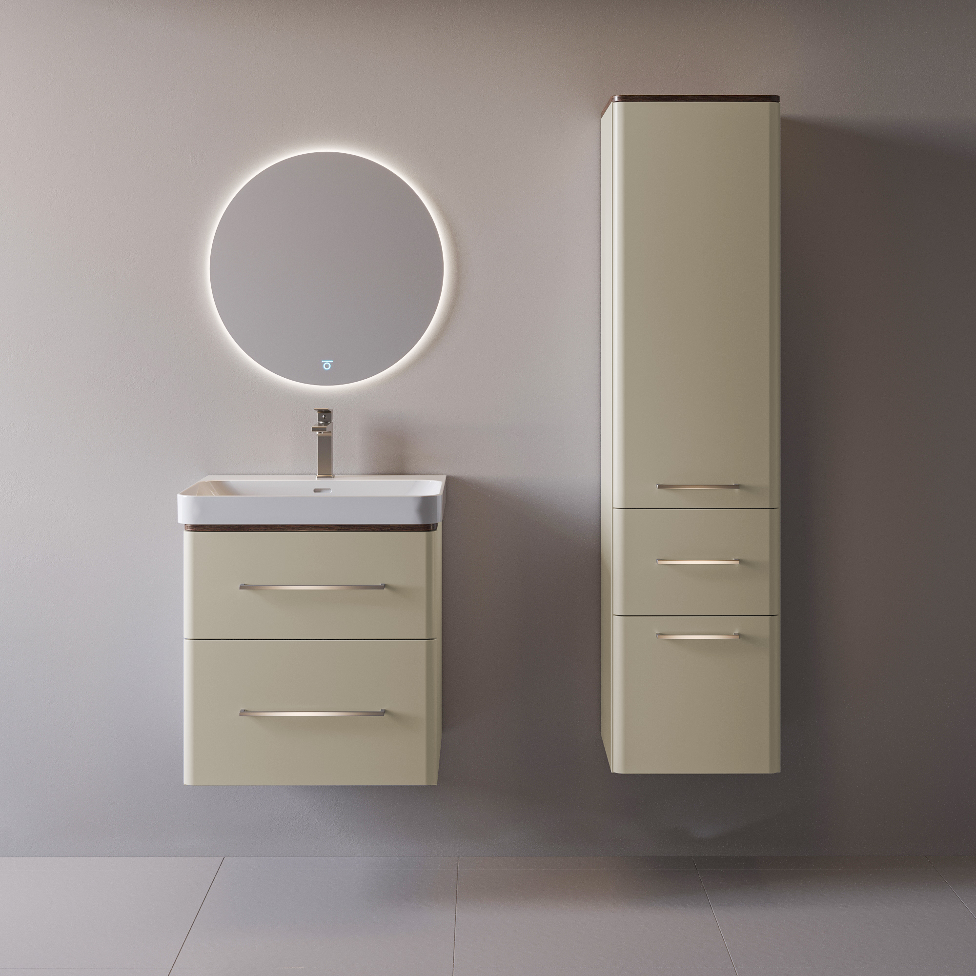 40 Пенал-шкаф подвесной "Перл 40" кашемир