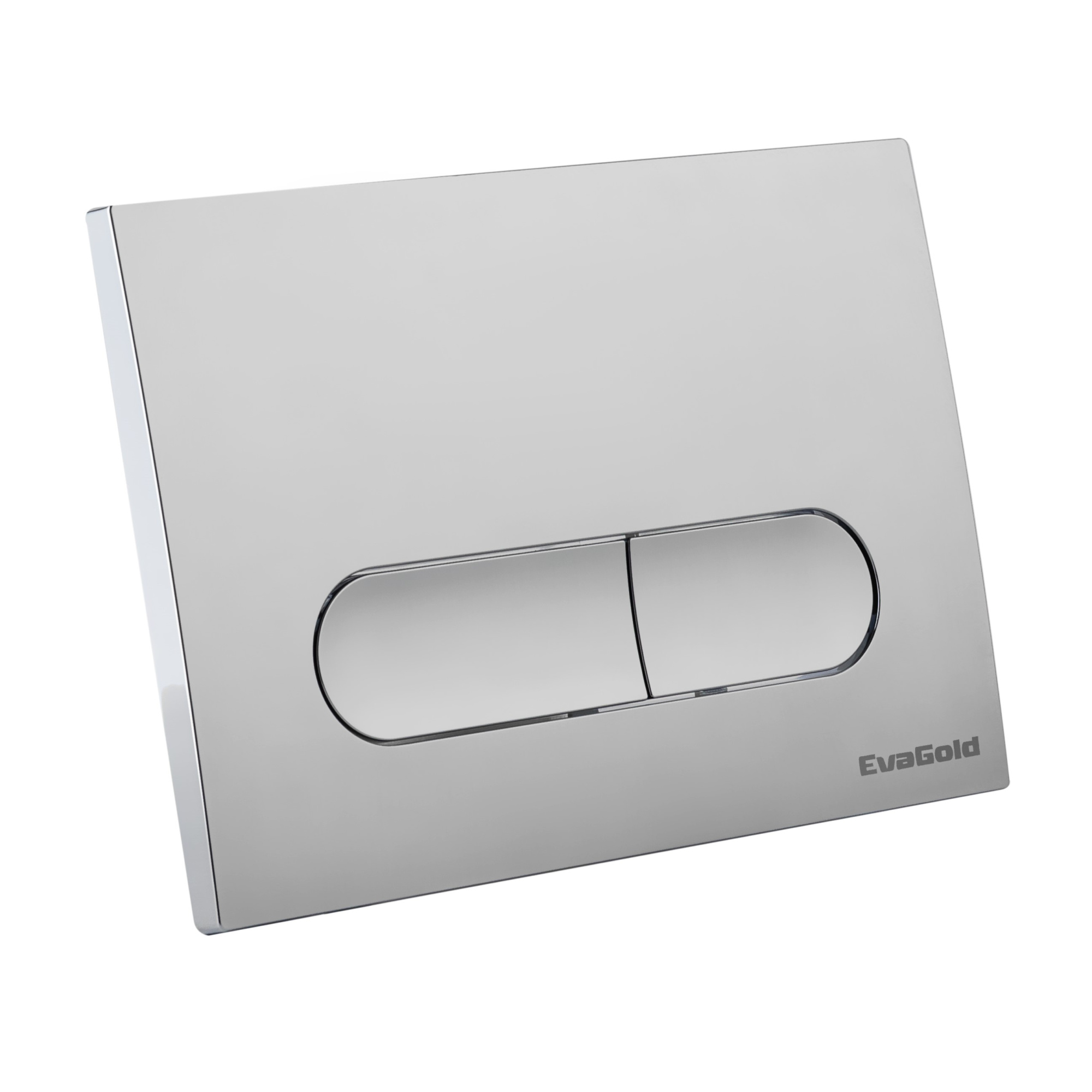 Кнопка смыва EvaGold 04, пластик овал хром для инсталляции EvaGold 400 и EvaGold 500