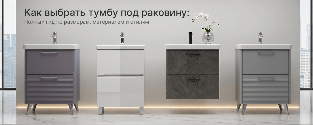 Тумба под раковину 60 см — как выбрать для ванной комнаты