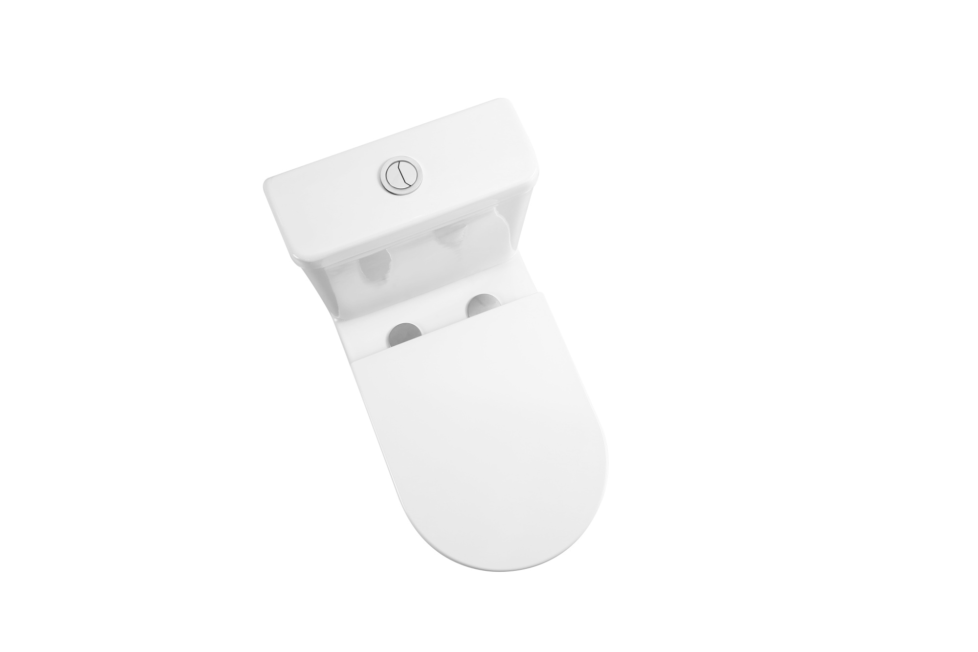 Унитаз-компакт EG303T безободковый круговой смыв, сиденье тонкое ДП, крепления, арматура, горизонтальный выпуск 1к.