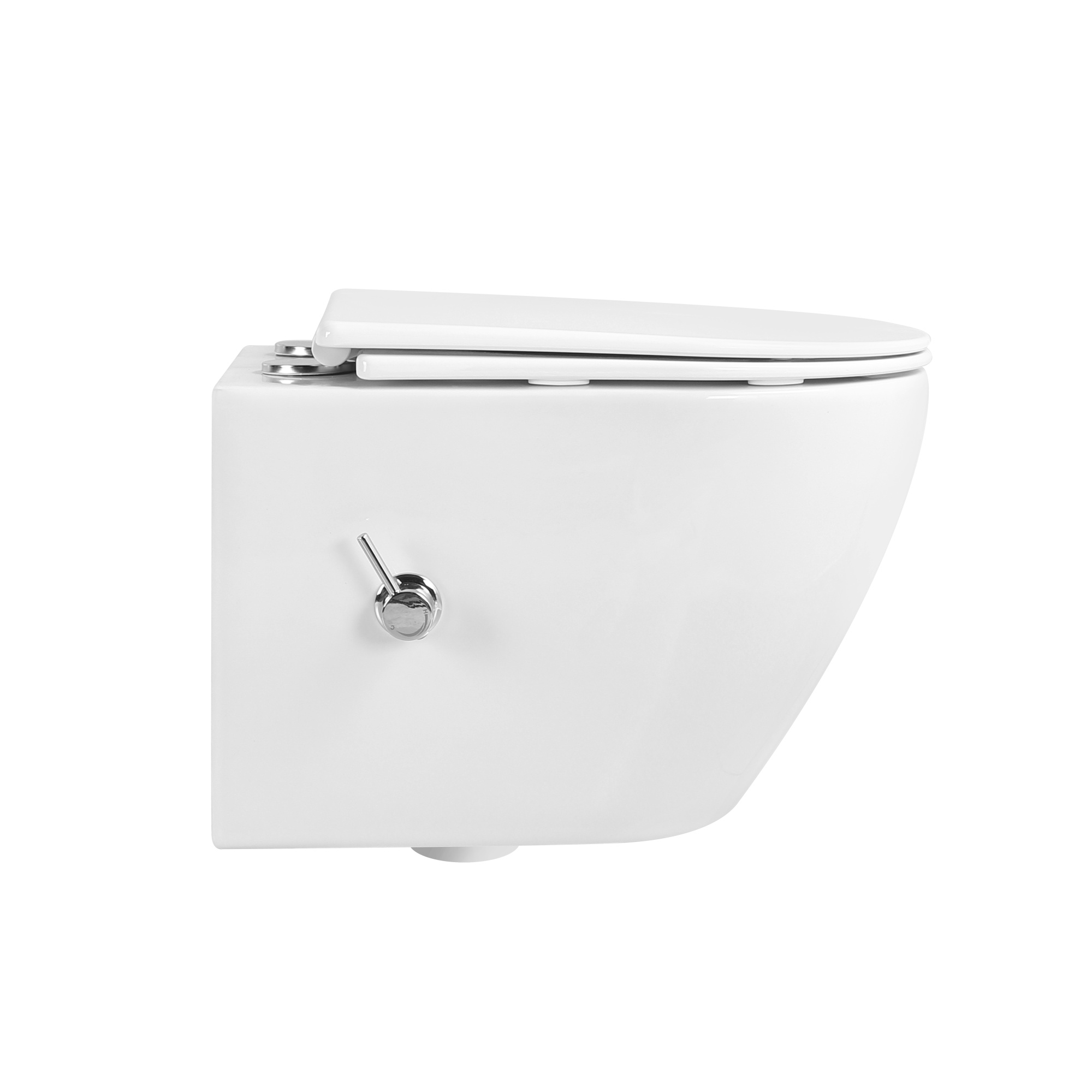 Унитаз подвесной EG100B с биде безободковый, сиденье тонкое ДП, крепления