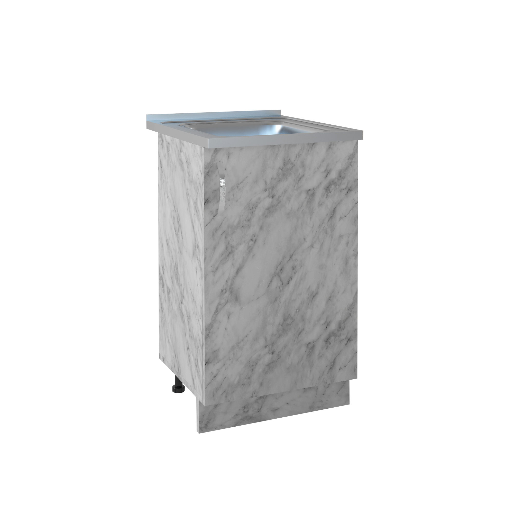 500 Стол под мойку - Белый мрамор ( мойка 50*50)