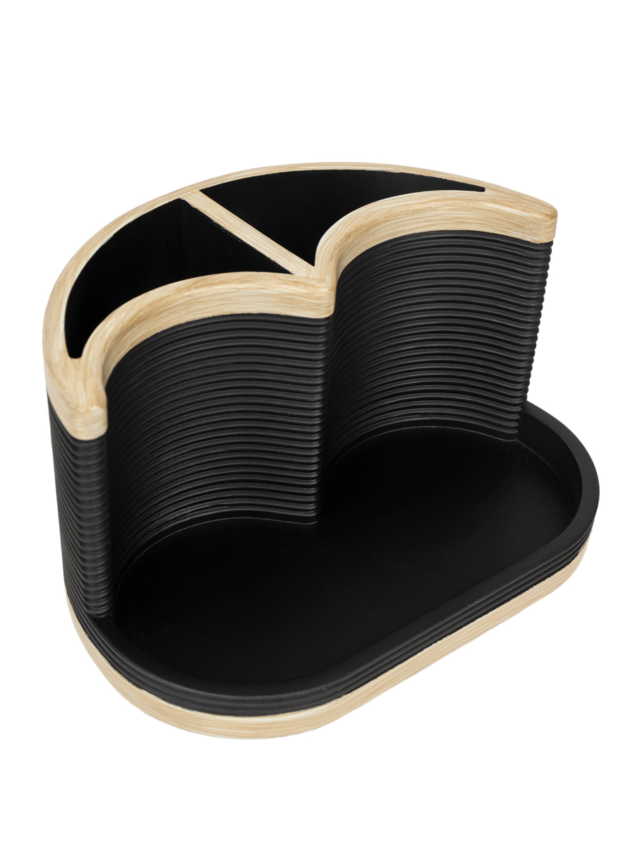 Набор аксессуаров для ванной комнаты, черный, полирезин, 23-6108