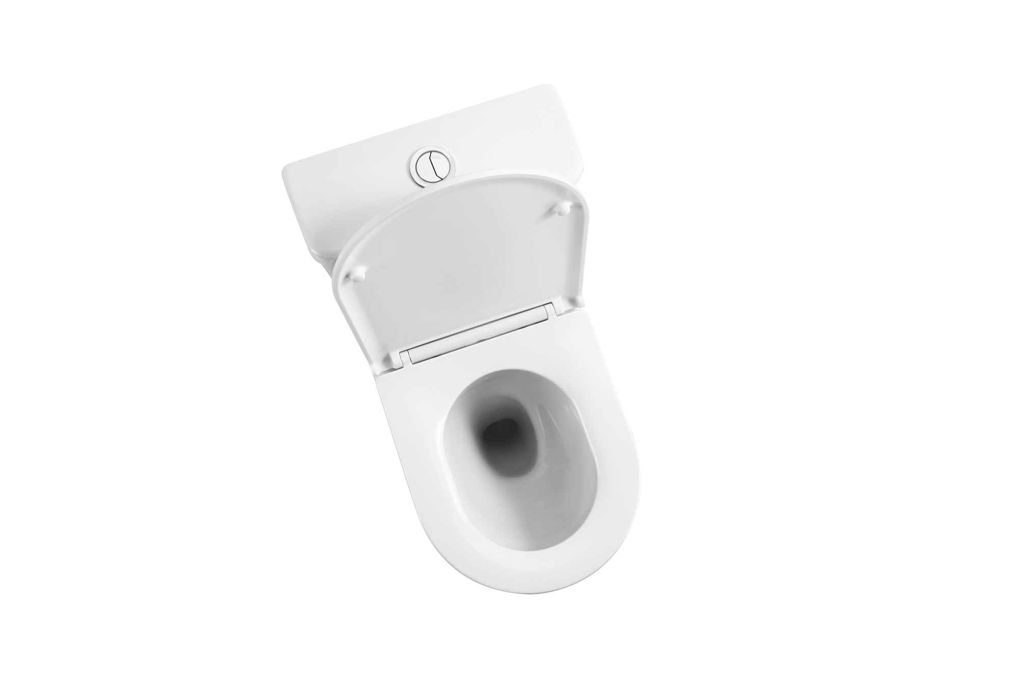 Унитаз-компакт EG303T безободковый круговой смыв, сиденье тонкое ДП, крепления, арматура, горизонтальный выпуск 1к.