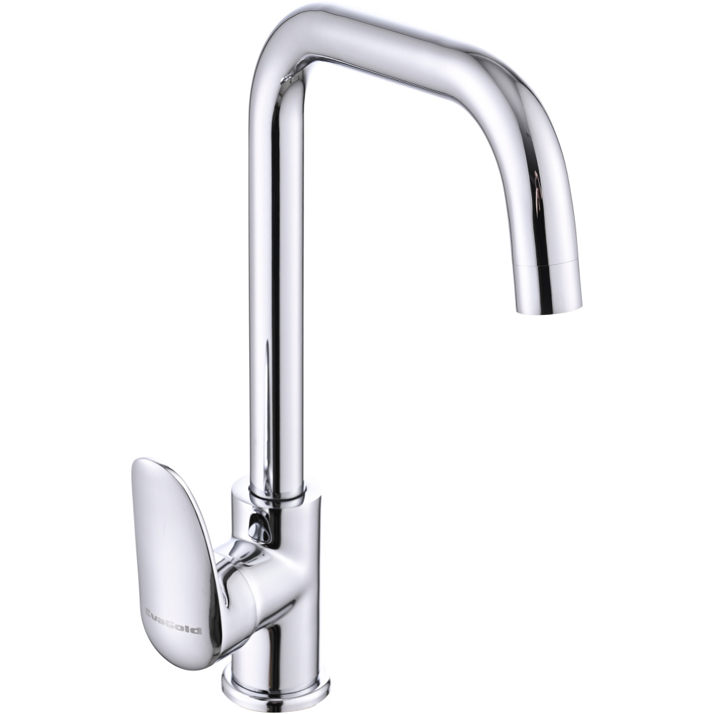 Смеситель для кухни Люксор, хром, нержавеющая сталь, EvaGold