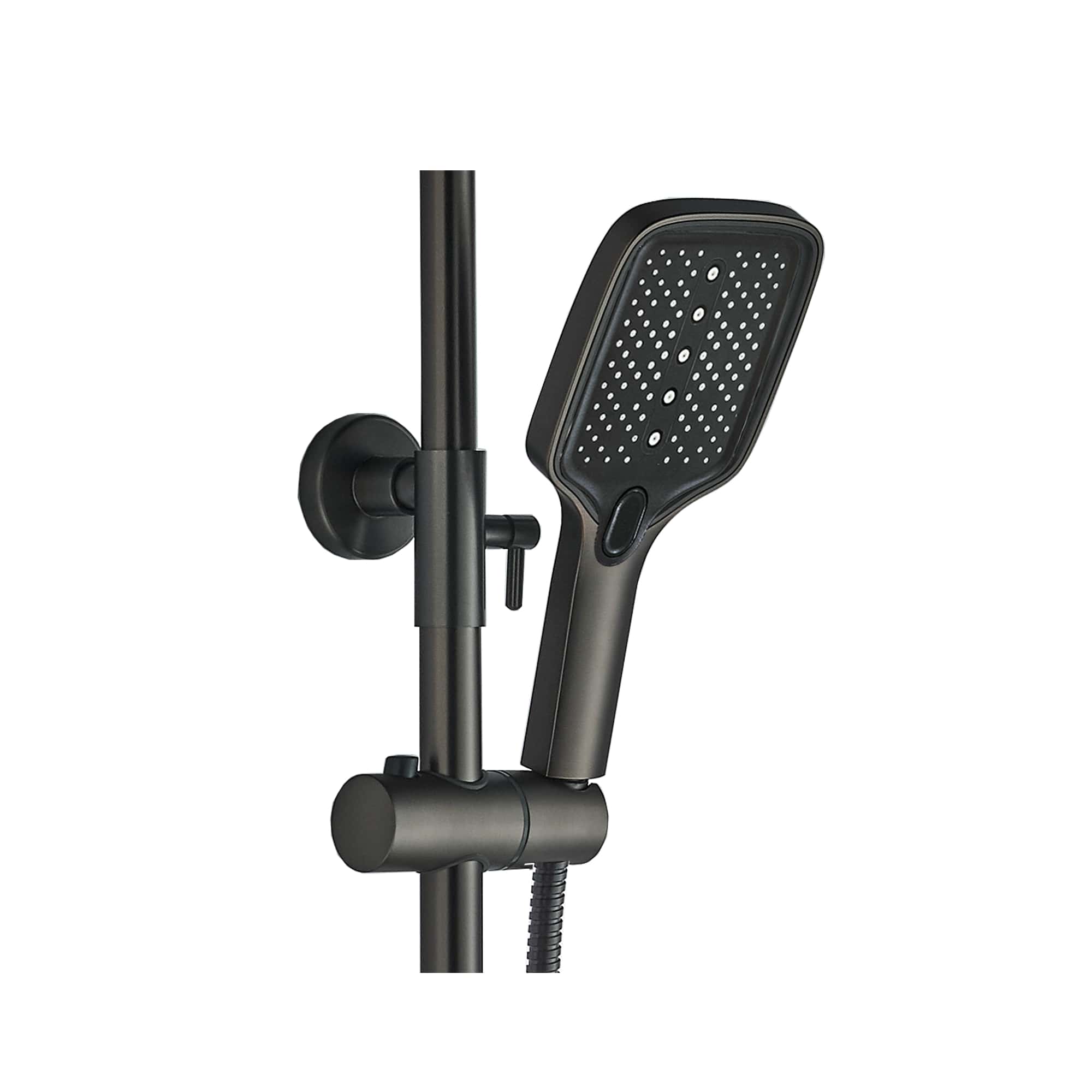 Amazonia FS11GR-PVD Душевая стойка со смесителем, гигиеническим душем, латунь, оружейная сталь EvaGold