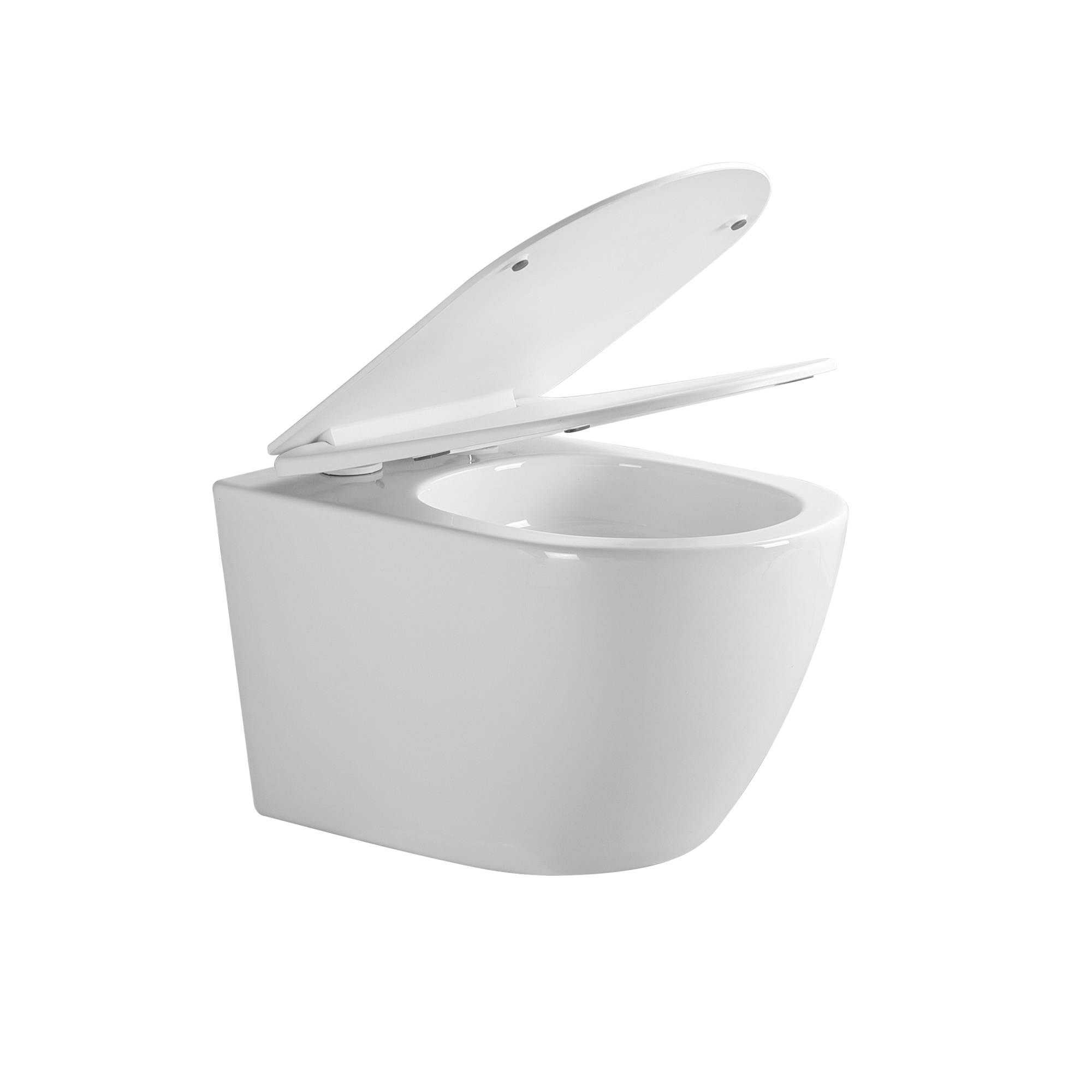 Унитаз подвесной EG103T с круговым смывом безободковый, сиденье тонкое ДП, крепления