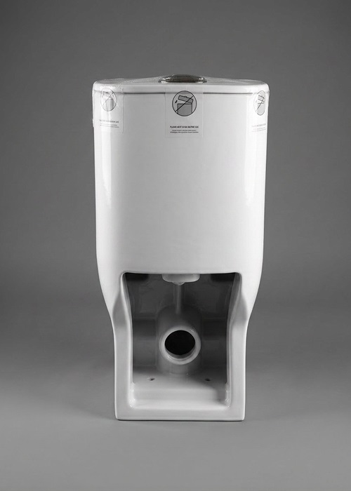 Унитаз-моноблок SM9612 безободковый, сиденье тонкое ДП, арматура (с гофрой и подводкой)