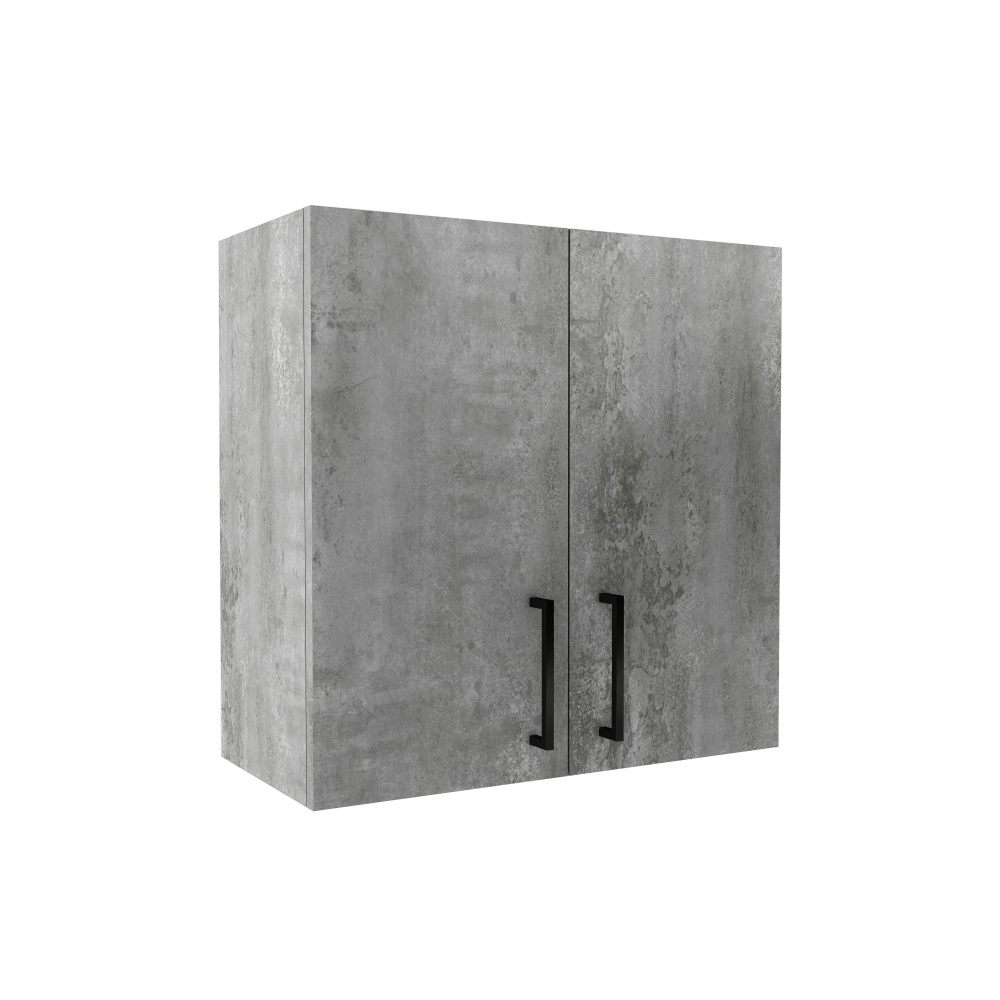 600 Шкаф навесной (для посуды) под сушку - Цемент светлый