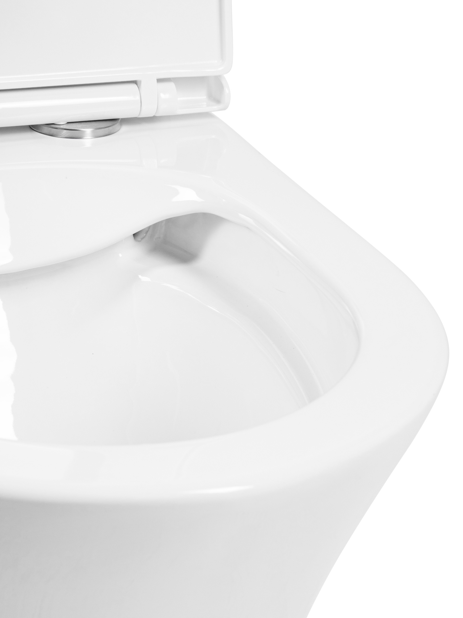 A2801 Унитаз-компакт, безободковый, сиденье тонкое ДП, крепления, арматура, гориз. выпуск