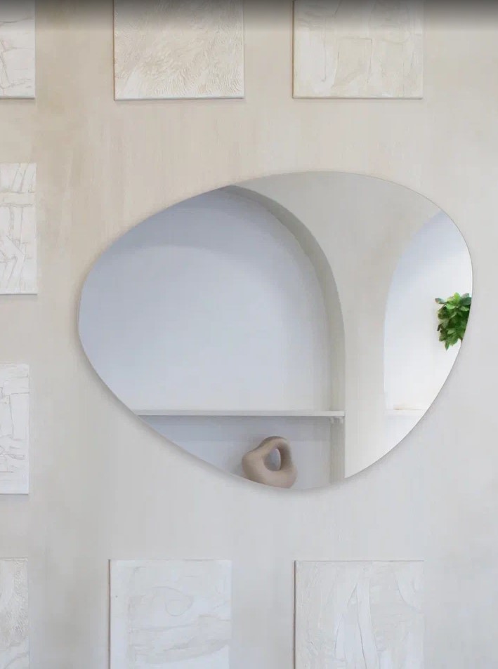 Зеркало Sapphire 80х65 криволинейное (2 варианта навеса)