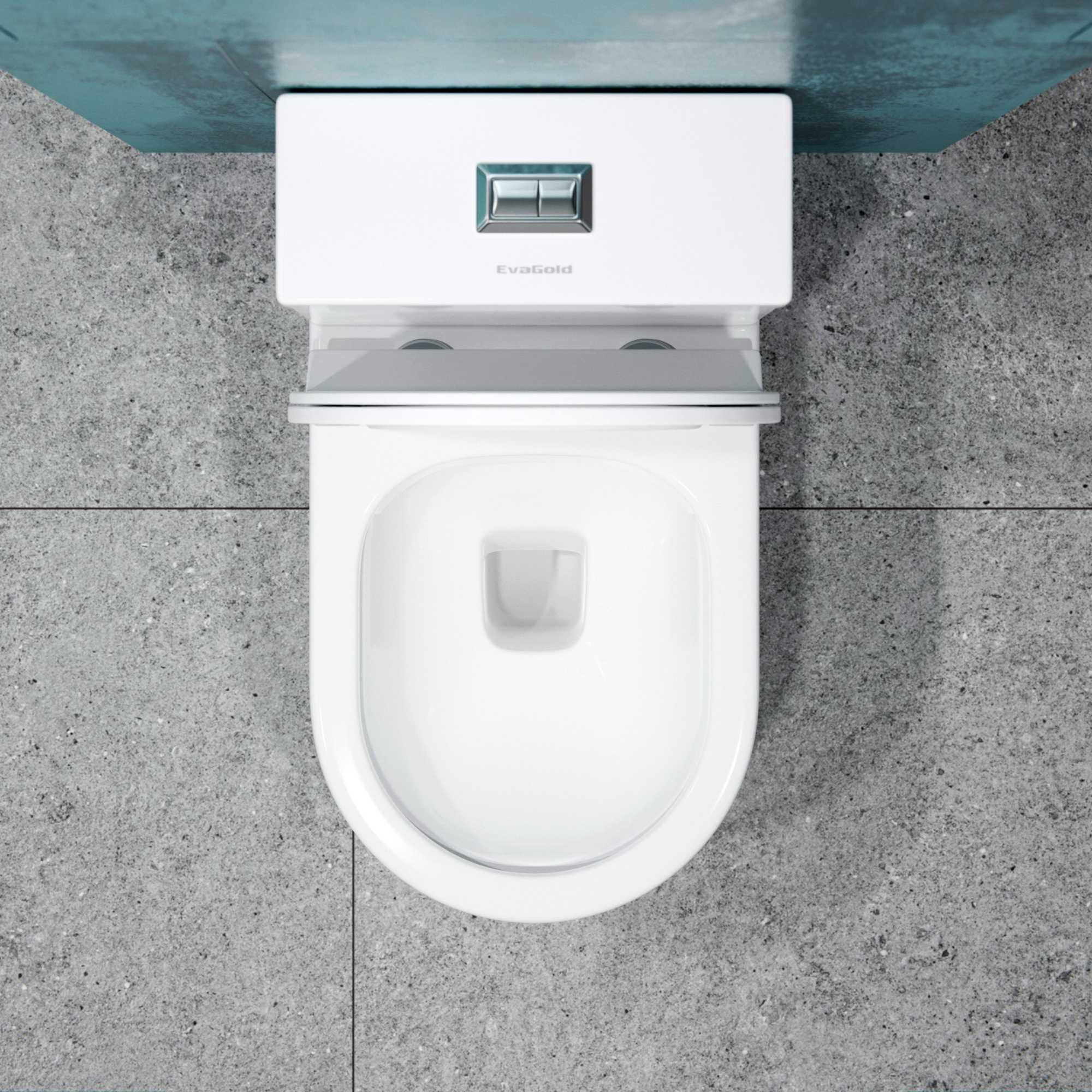 Унитаз-моноблок 5005 безободковый, сиденье тонкое ДП, арматура (с гофрой и подводкой)