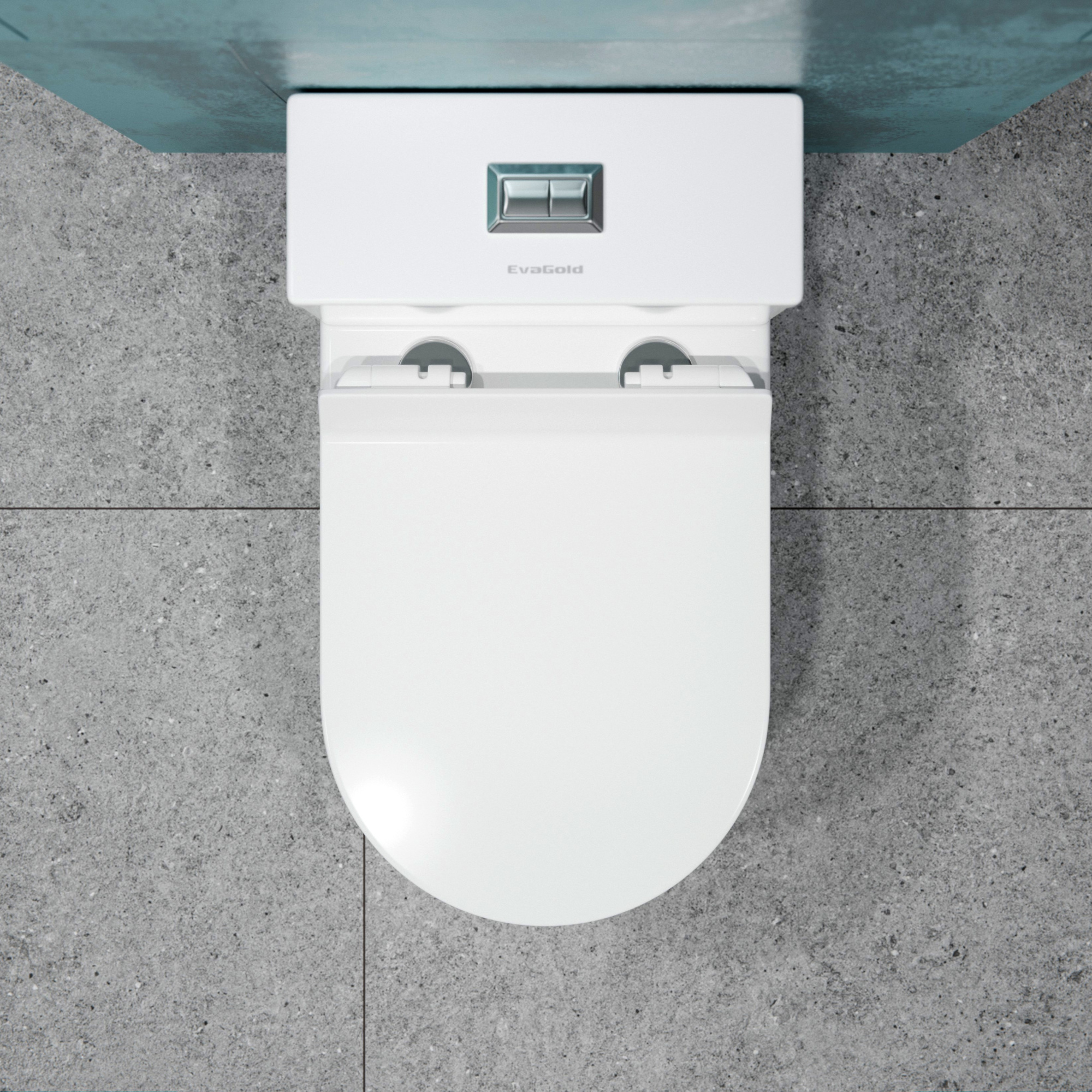 Унитаз-моноблок 5005 безободковый, сиденье тонкое ДП, арматура (с гофрой и подводкой)