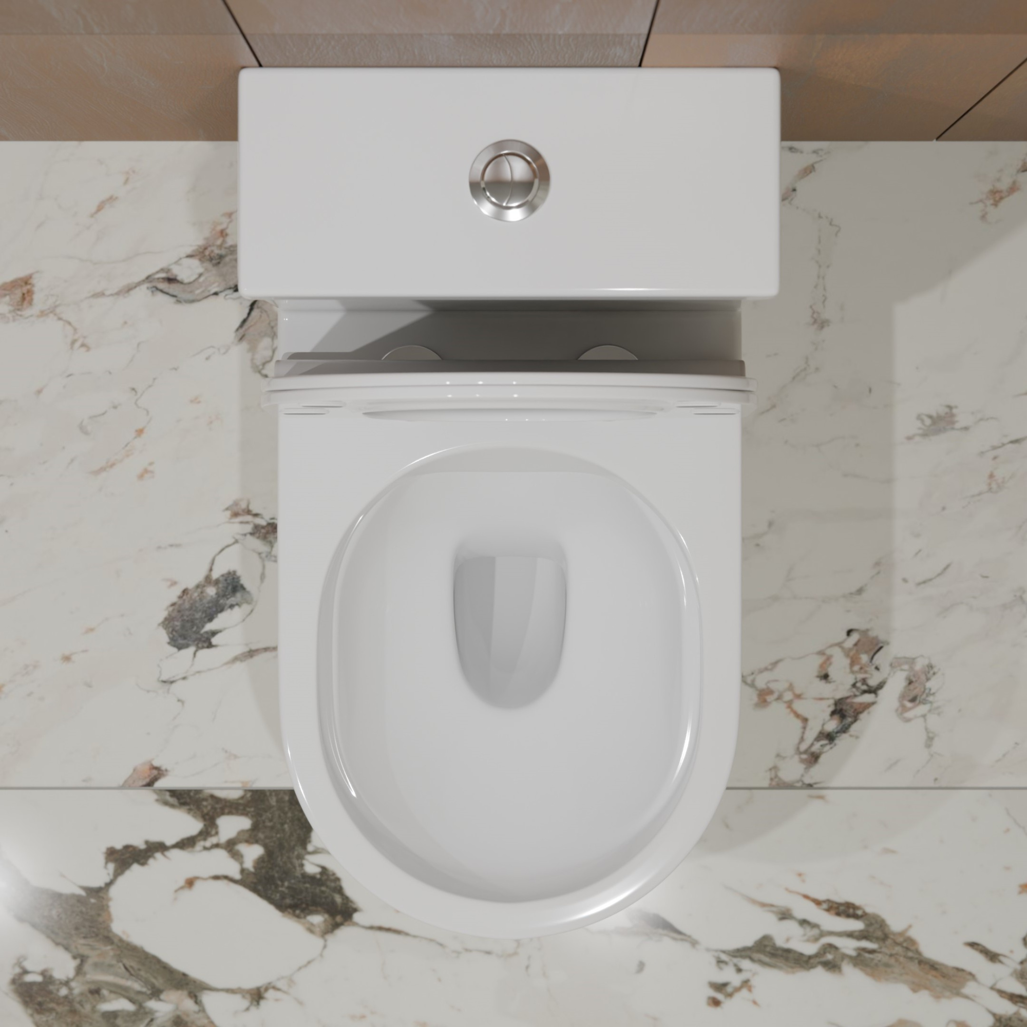 Унитаз-моноблок TR1197 безободковый, сиденье тонкое ДП, арматура (с гофрой и подводкой)