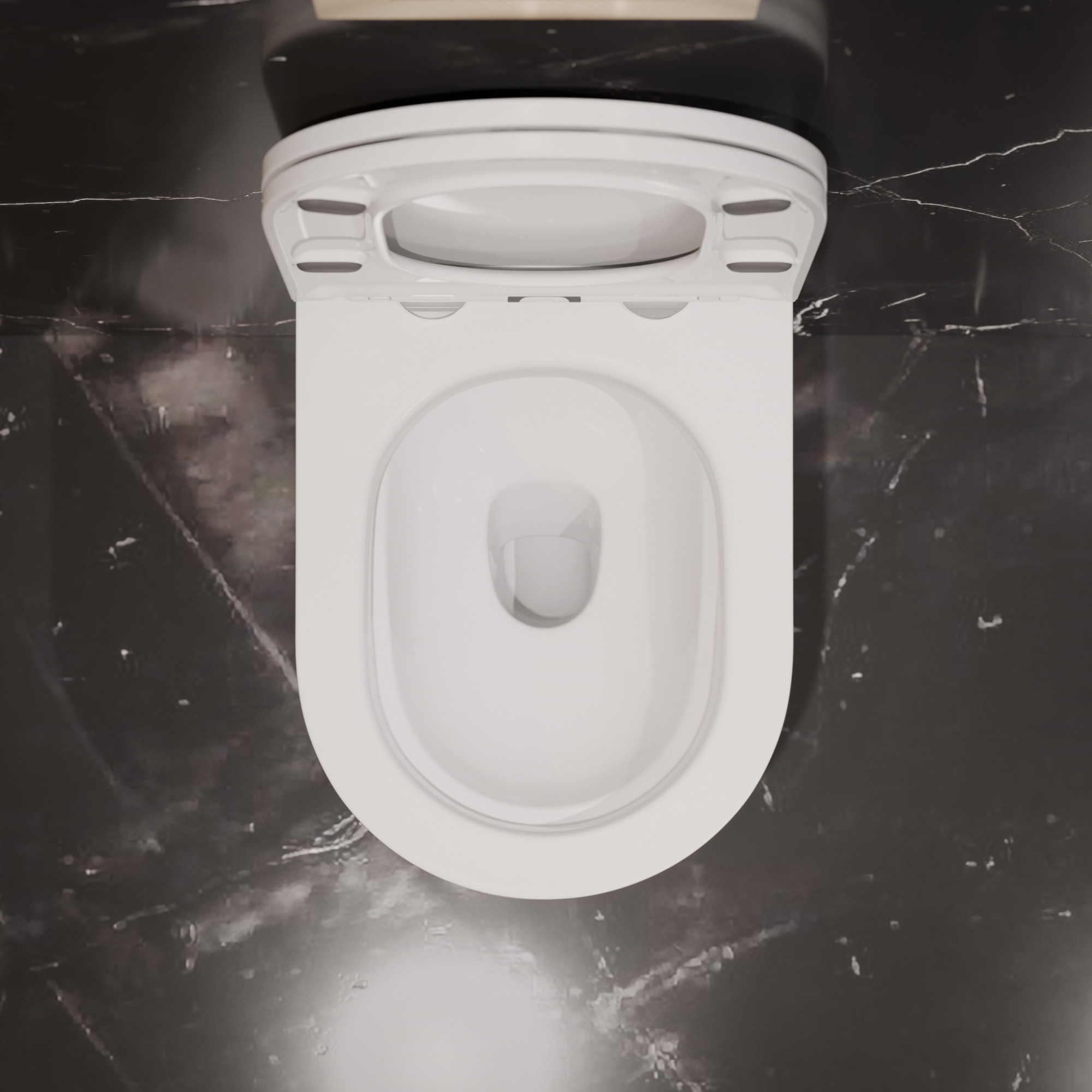 Унитаз подвесной K704G золотой безободковый, сиденье тонкое ДП, крепления