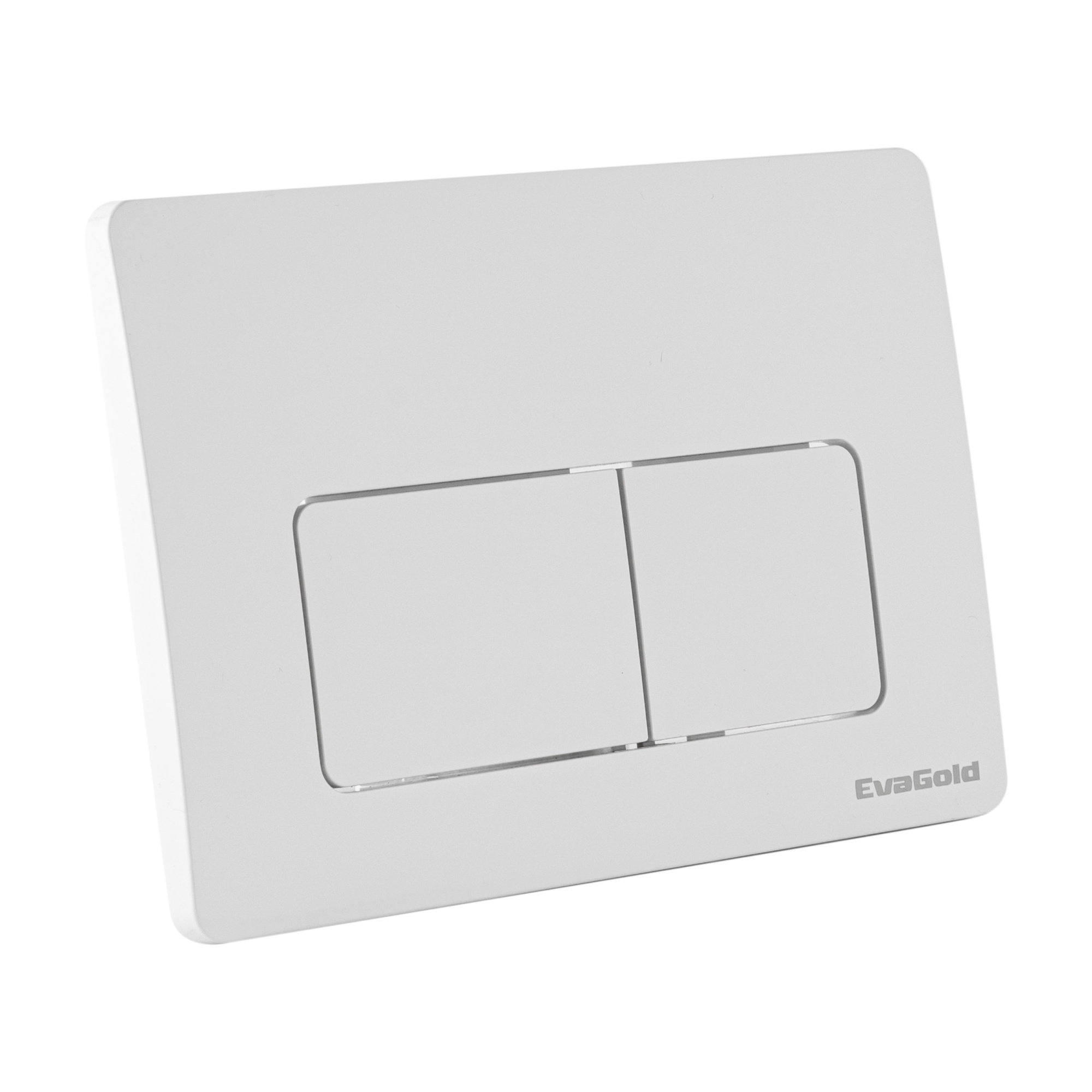 Кнопка смыва EvaGold 07, пластик прямоугольник белая для инсталляции EvaGold 400 и EvaGold 500