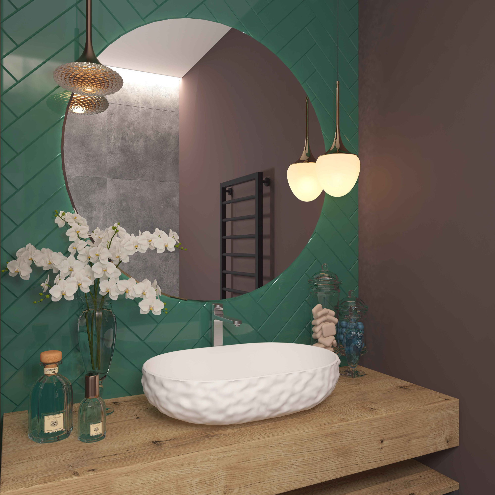 Умывальник накладной A257T овальный без перелива (600*400*140 мм)