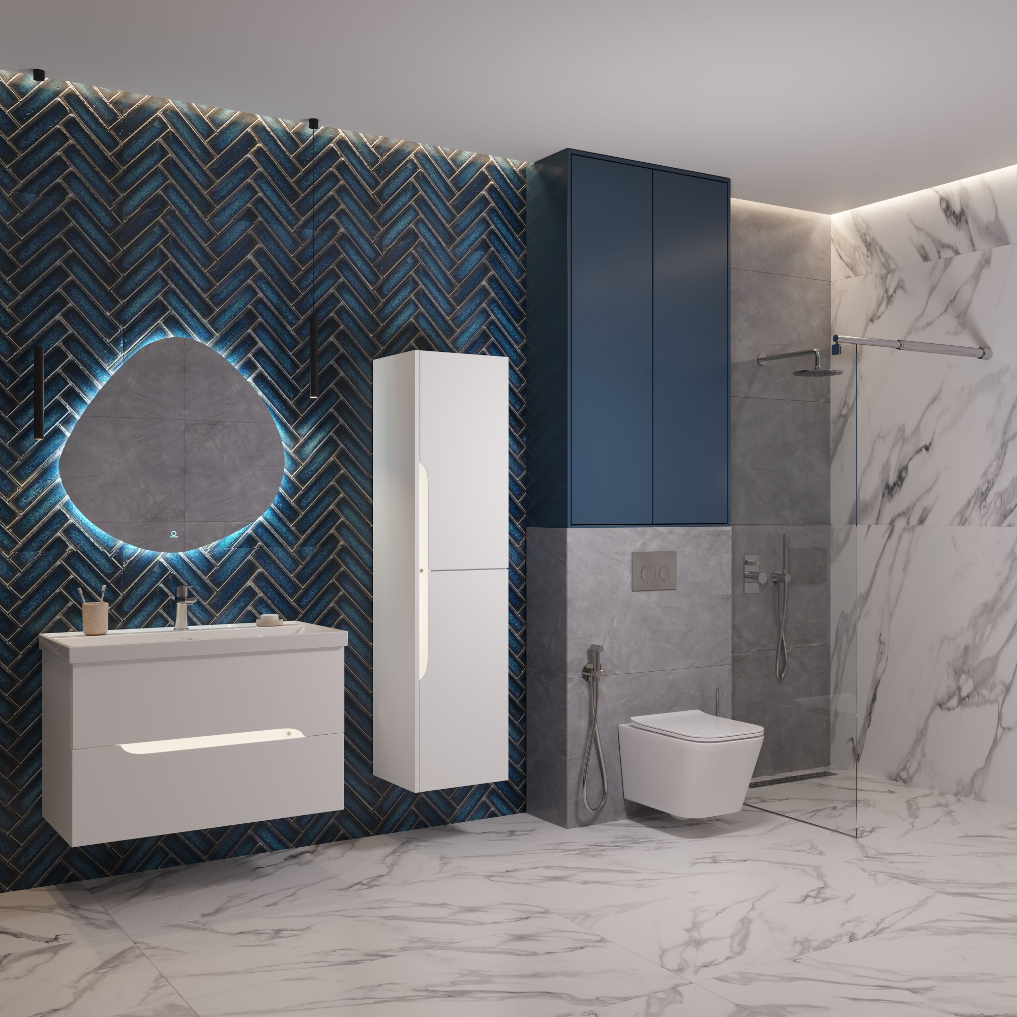 90 Тумба подвесная Шелл 90 (ум. Line 90)