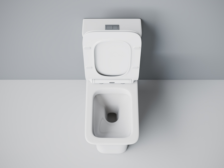 Унитаз-моноблок SM9615 безободковый, сиденье тонкое ДП, арматура (с гофрой и подводкой)