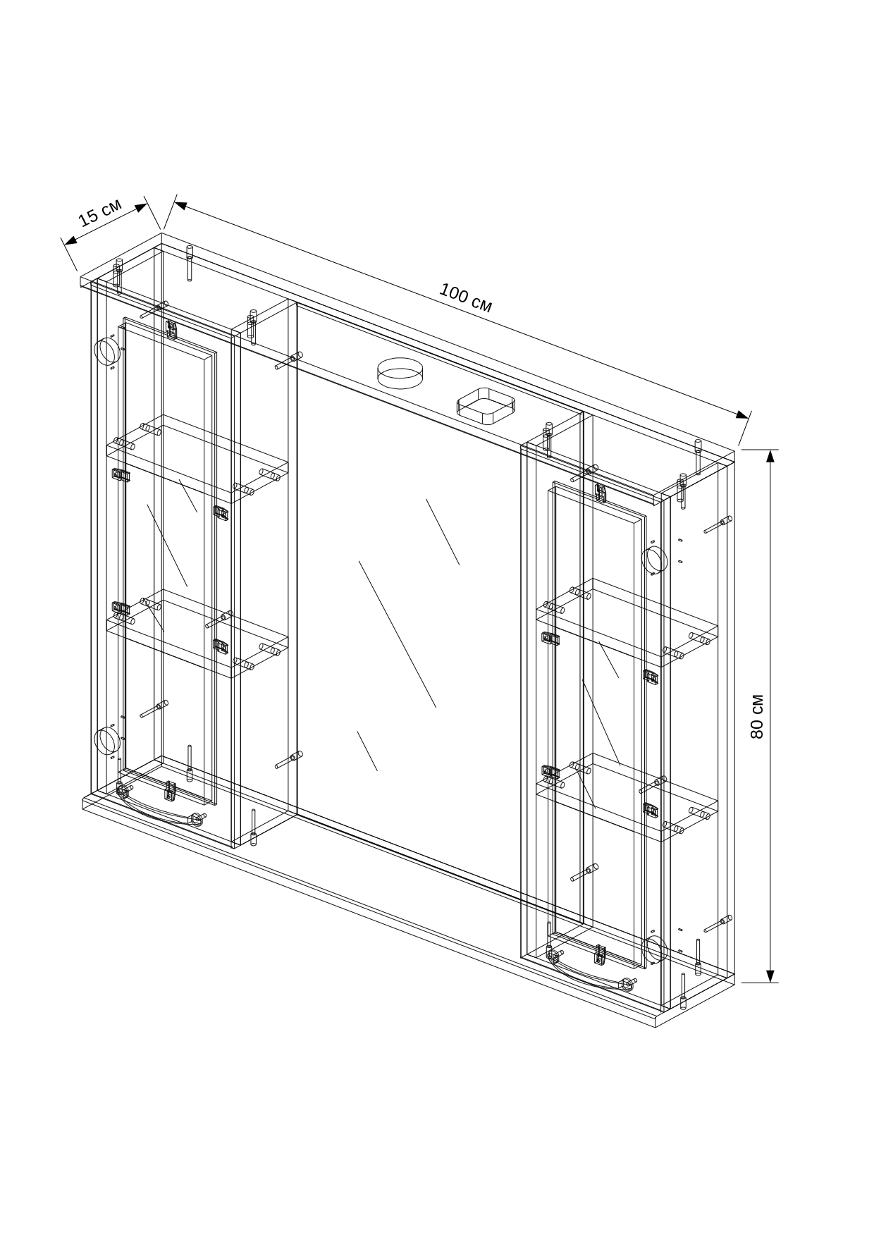 100 Зеркало-шкаф "Modern 100"