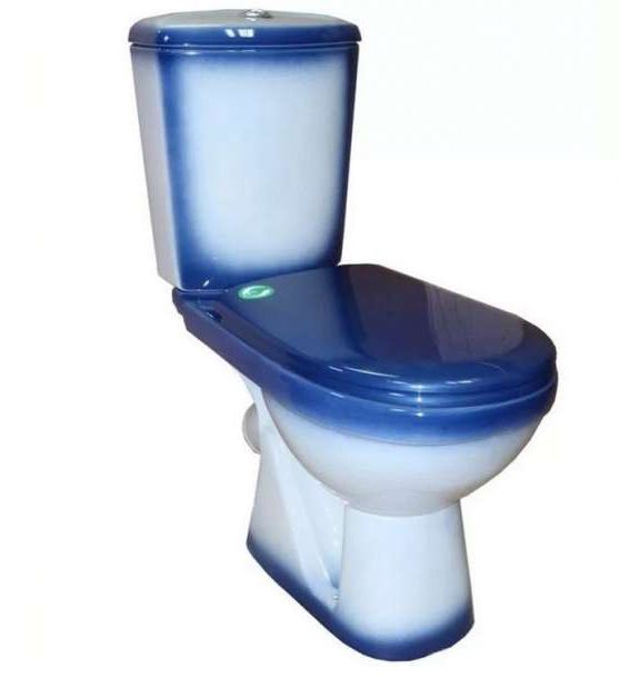Унитаз-компакт "Уют" синий  Киров, кос. выпуск, ниж. подвод, сид. полипропилен, армат. 3/6