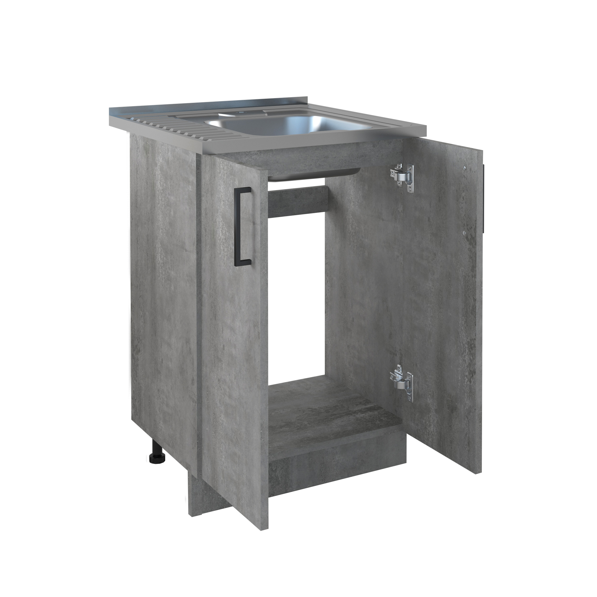 600 Стол под мойку - Цемент светлый (мойки 60*50, 60*60)