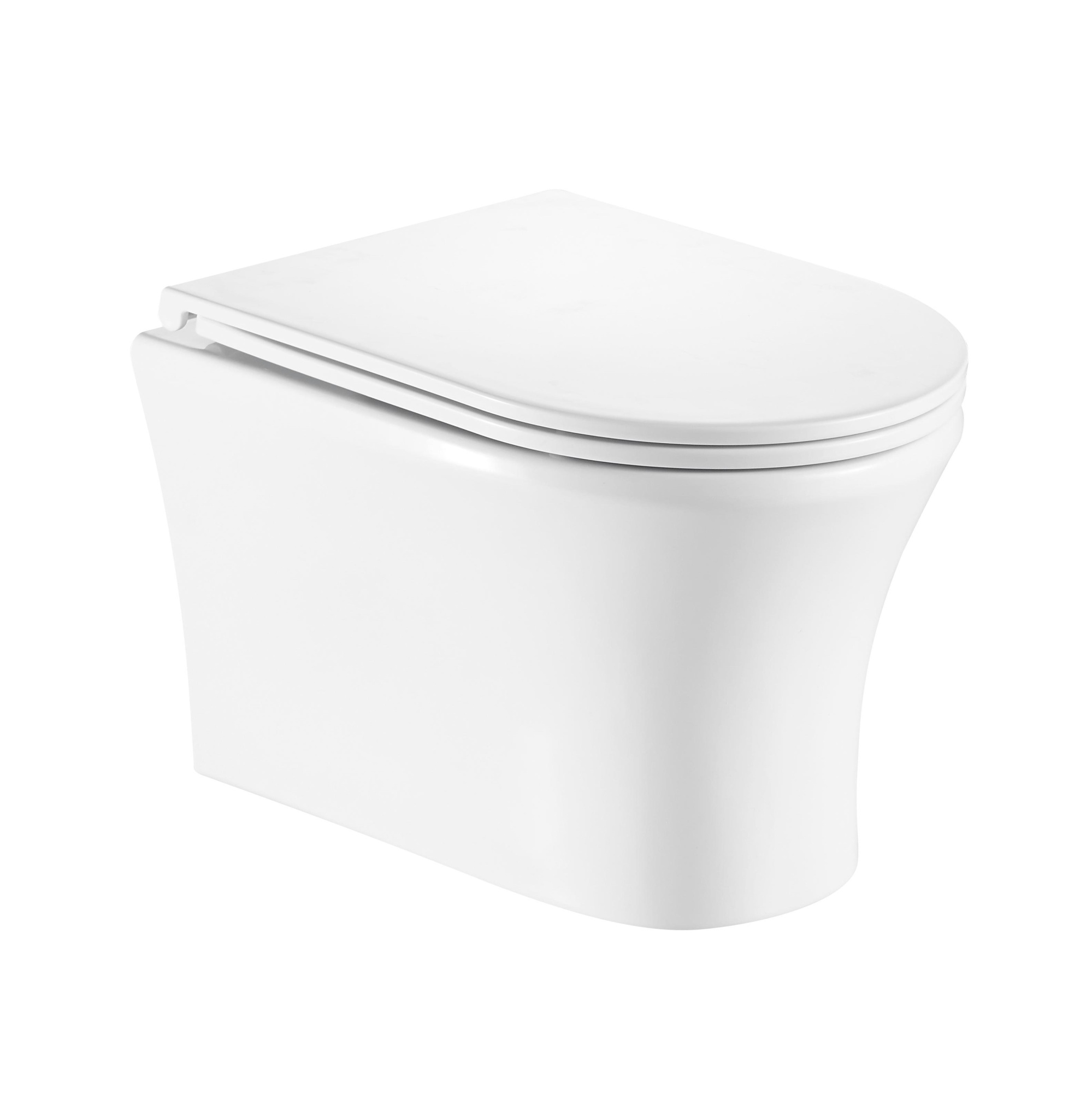 Унитаз подвесной K501 безободковый, сиденье тонкое ДП, крепления