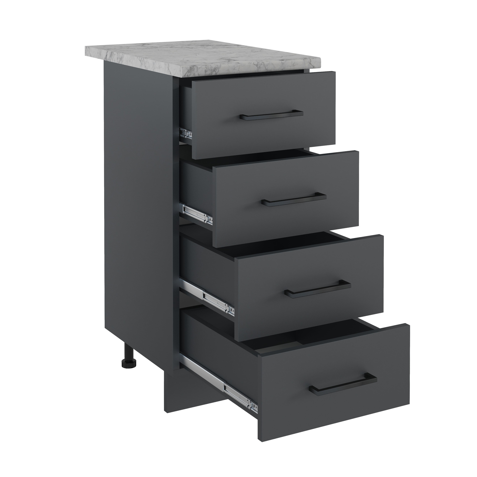 400 Стол рабочий/разделочный (4 ящика) - Графит (40*84*43)