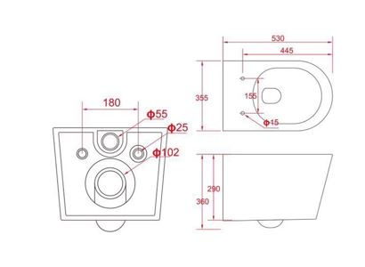 Сиденье ДП с доводчиком для унитаза SM9315 тонкое (подходит к SM9320)