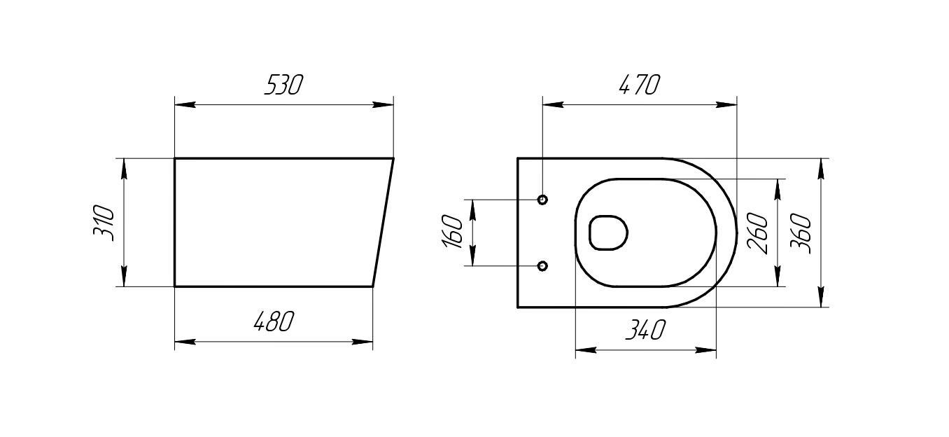 Унитаз подвесной K707T с круговым смывом безободковый, сиденье тонкое ДП, крепления