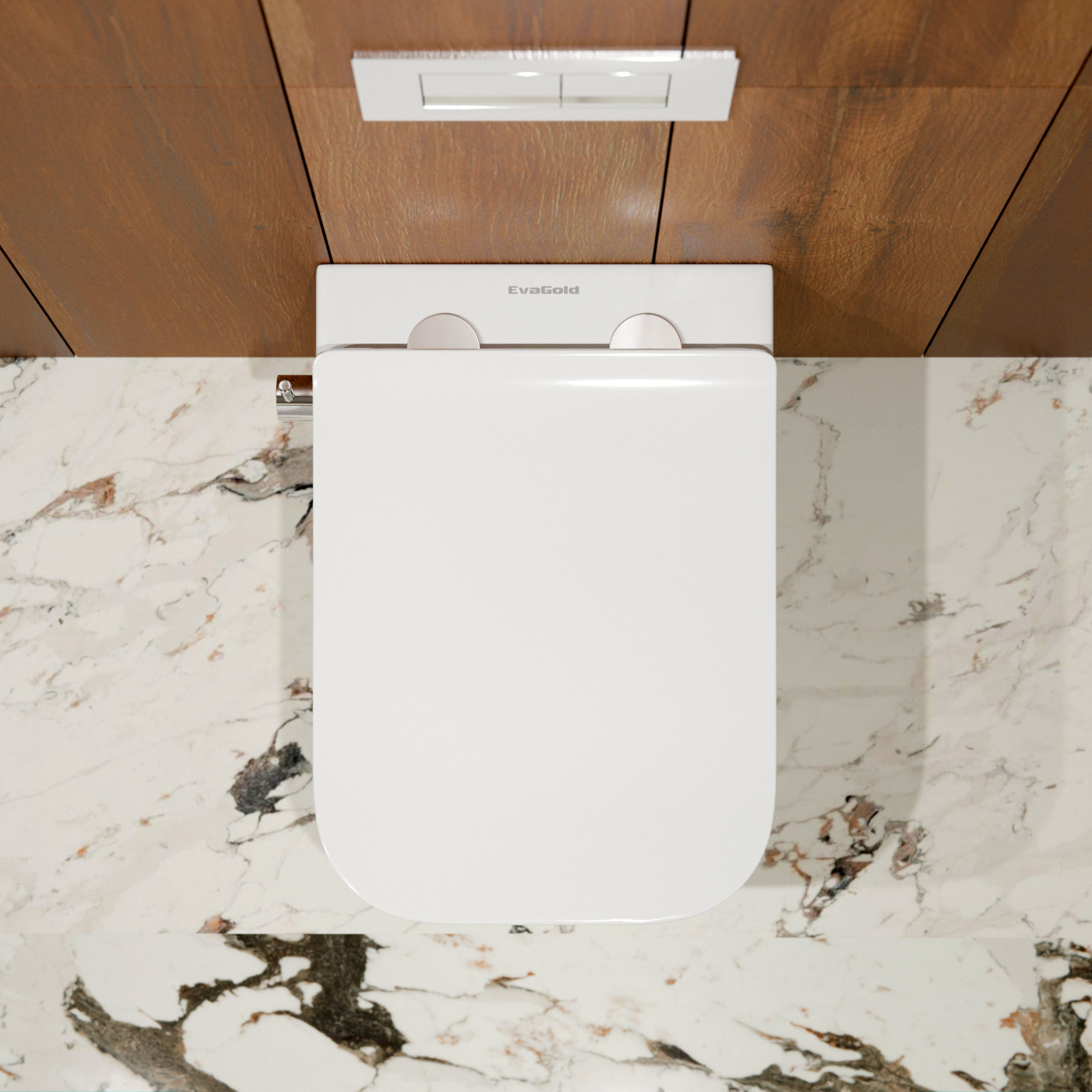 Унитаз подвесной K633B с биде безободковый, сиденье тонкое ДП, крепления