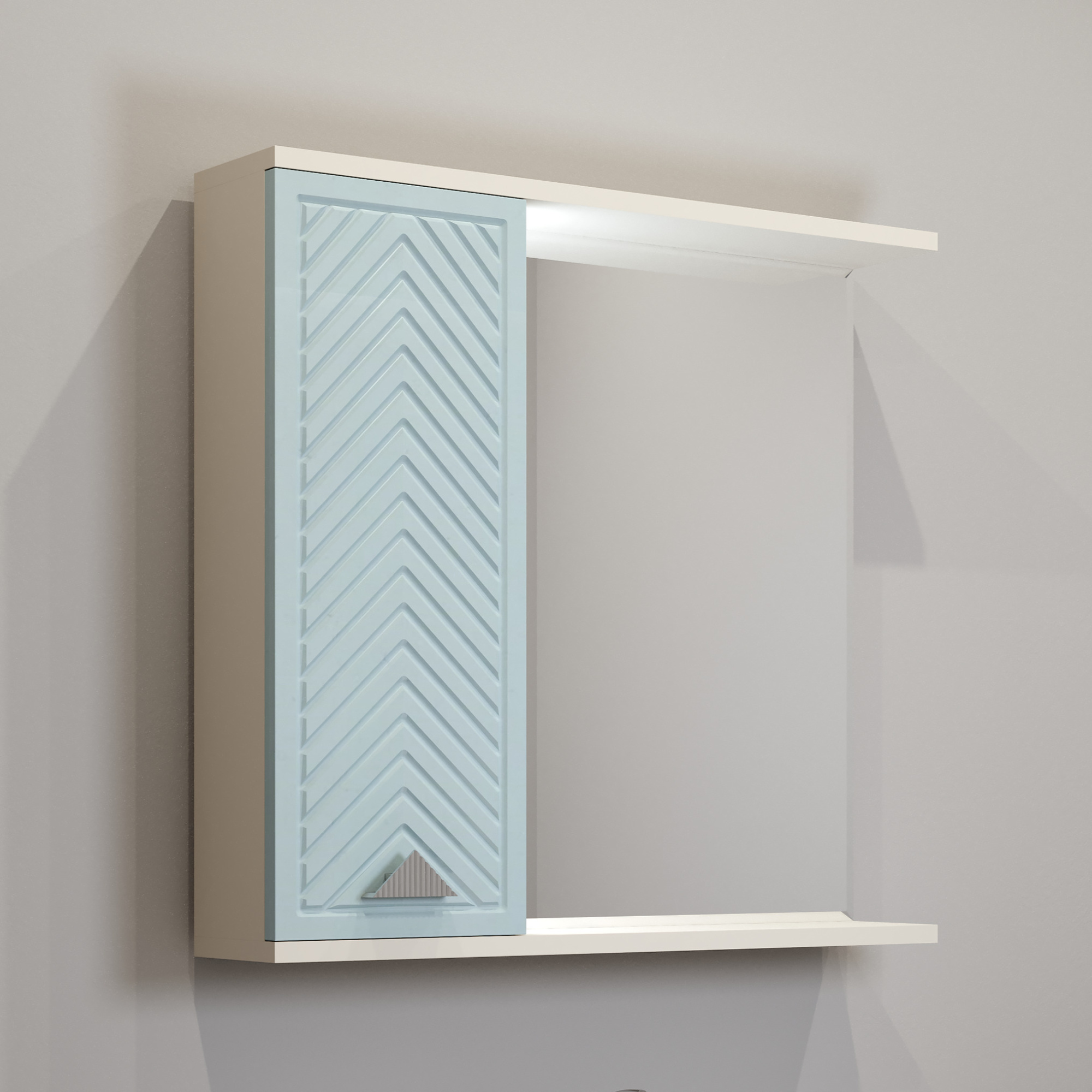 75 Зеркало-шкаф "Sky 75" №2 (индиго/кашемир)