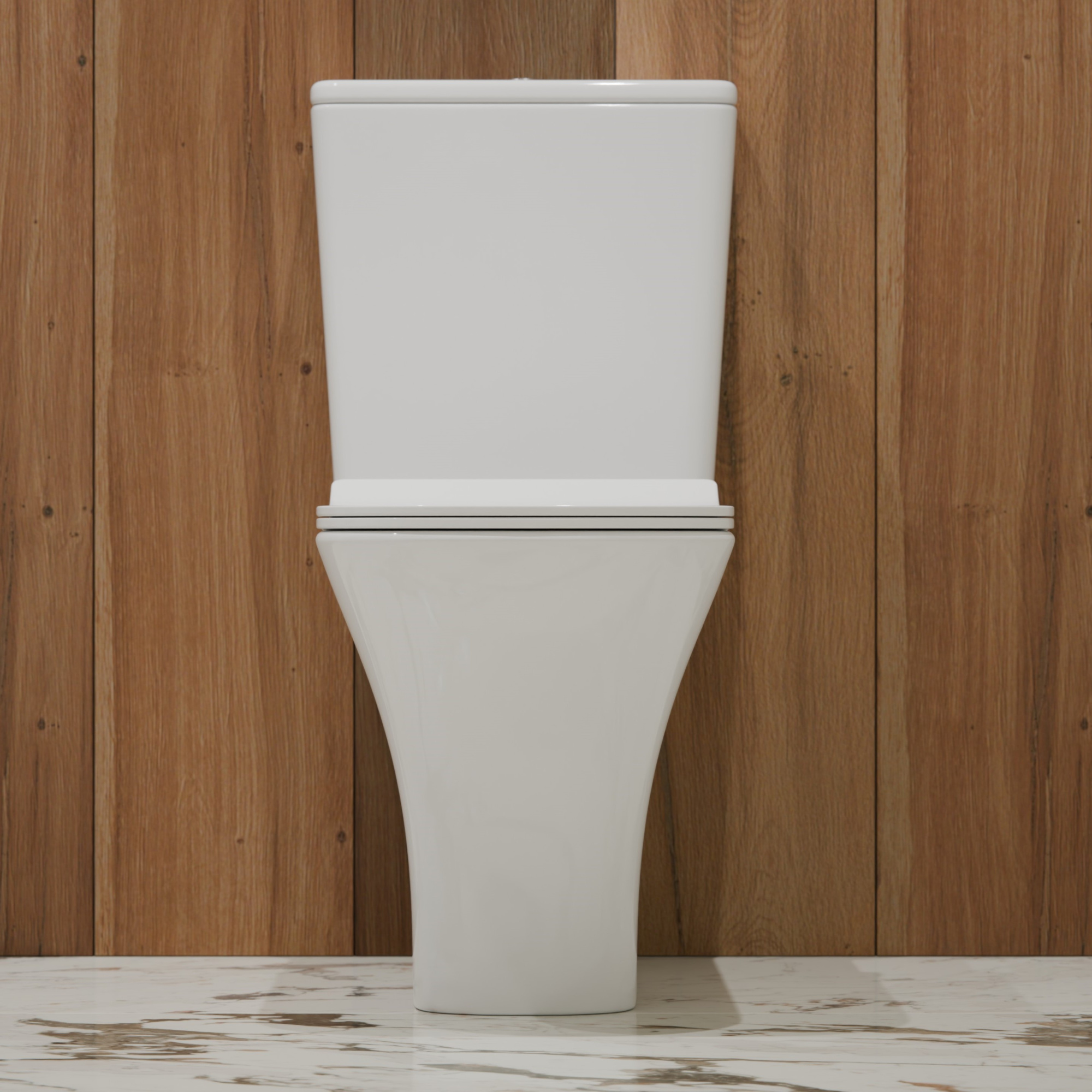 T2335 Унитаз-компакт, безободковый круговой смыв, сиденье тонкое ДП, крепления, арматура, горизонтальный выпуск