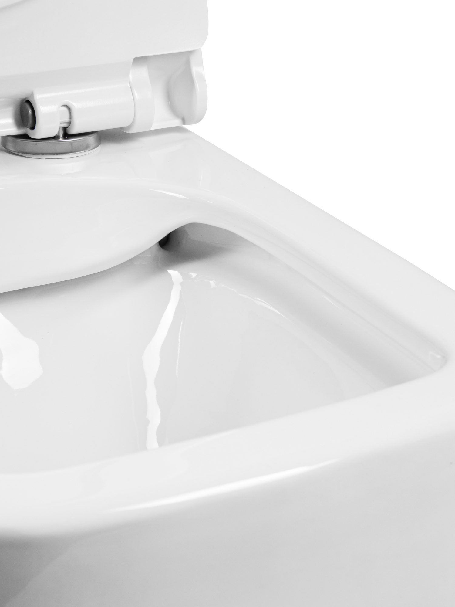 Унитаз-моноблок T1086 безободковый, сиденье тонкое ДП, арматура (с гофрой и подводкой)