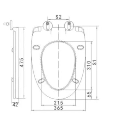Сиденье ДП с доводчиком для унитаза T1082