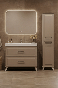 Тумба Michael 100 в цвете мокко-мусс: премиальный комфорт для вашей ванной