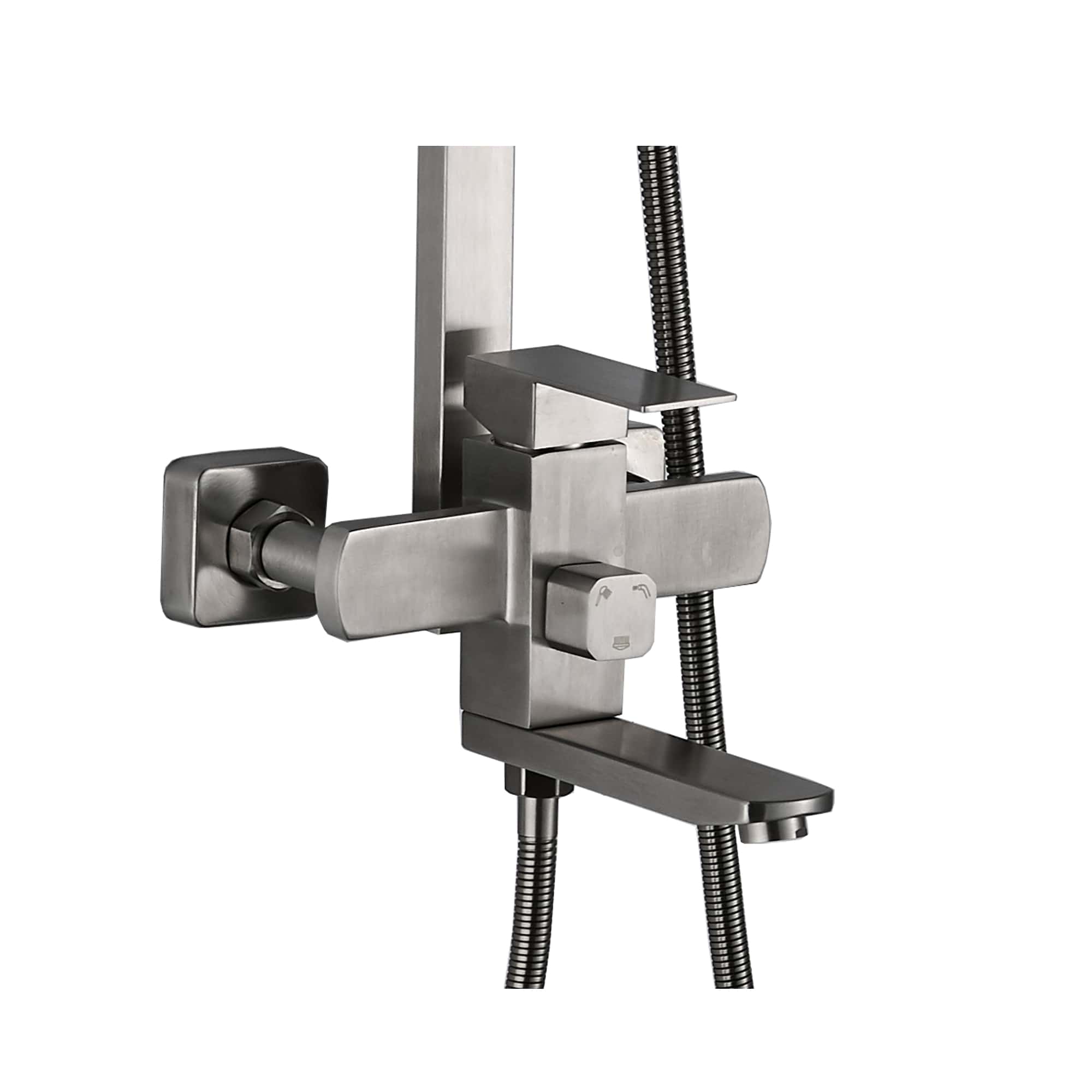 Westland FS02C-N Душевая стойка со смесителем нержавейка, хром EvaGold