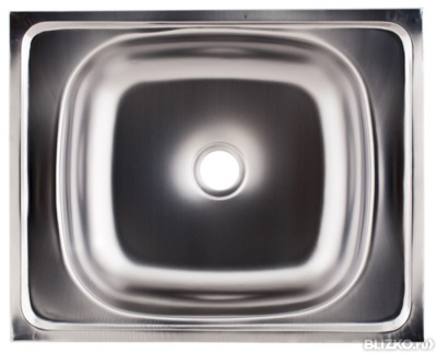 Мойка кухонная нерж. 40*50*13,5 эконом 0,4мм БЕЗ ОТВЕРСТИЯ ПОД СМЕСИТЕЛЬ (20)