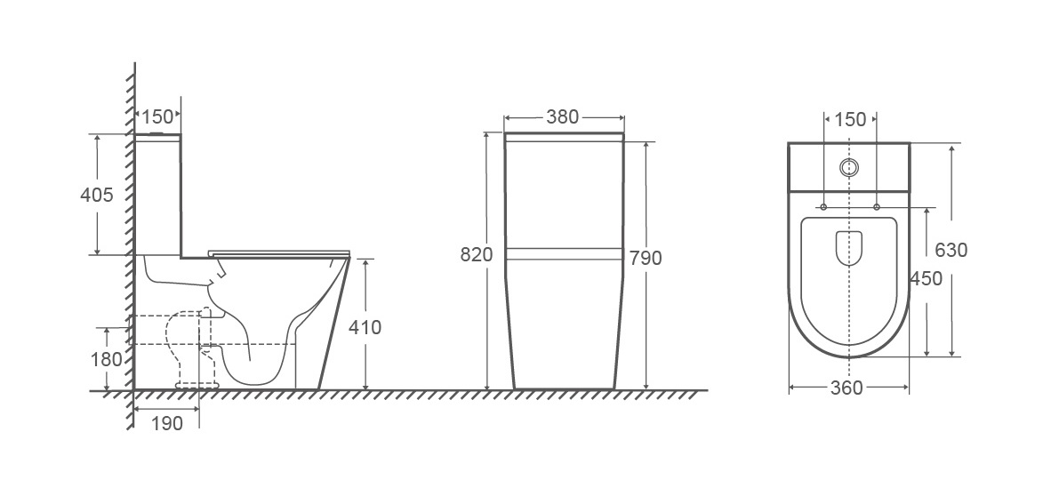 Унитаз-компакт EG309T безободковый круговой смыв, сиденье тонкое ДП, крепления, арматура, горизонтальный выпуск