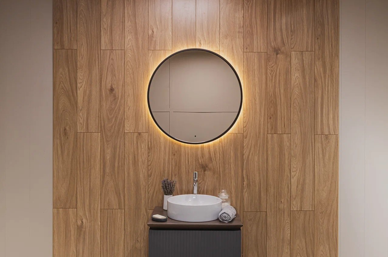 Зеркало Roland D800-TX (метал. рама, цвет черный, беск. сенсор)