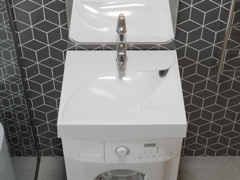 Раковина List 60  на стир. машину 600*600*110  (кронштейн, крепление для умывальника)