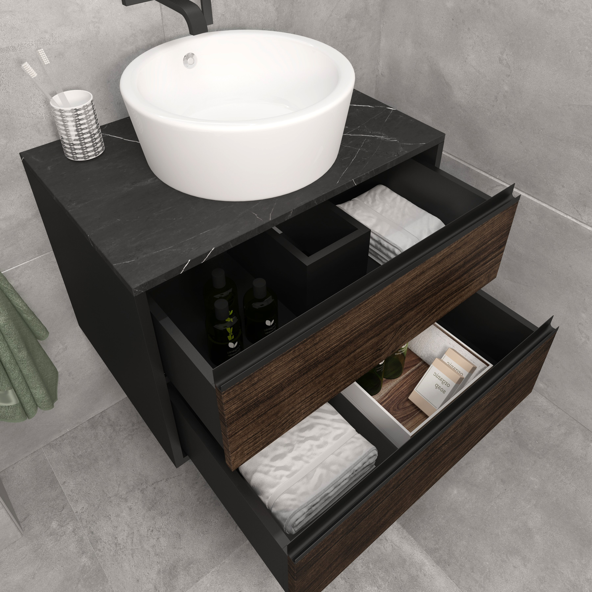 70 Подвесная тумба "Richard 70"(ум. А433 BM /А433 WGM) Pur-клей