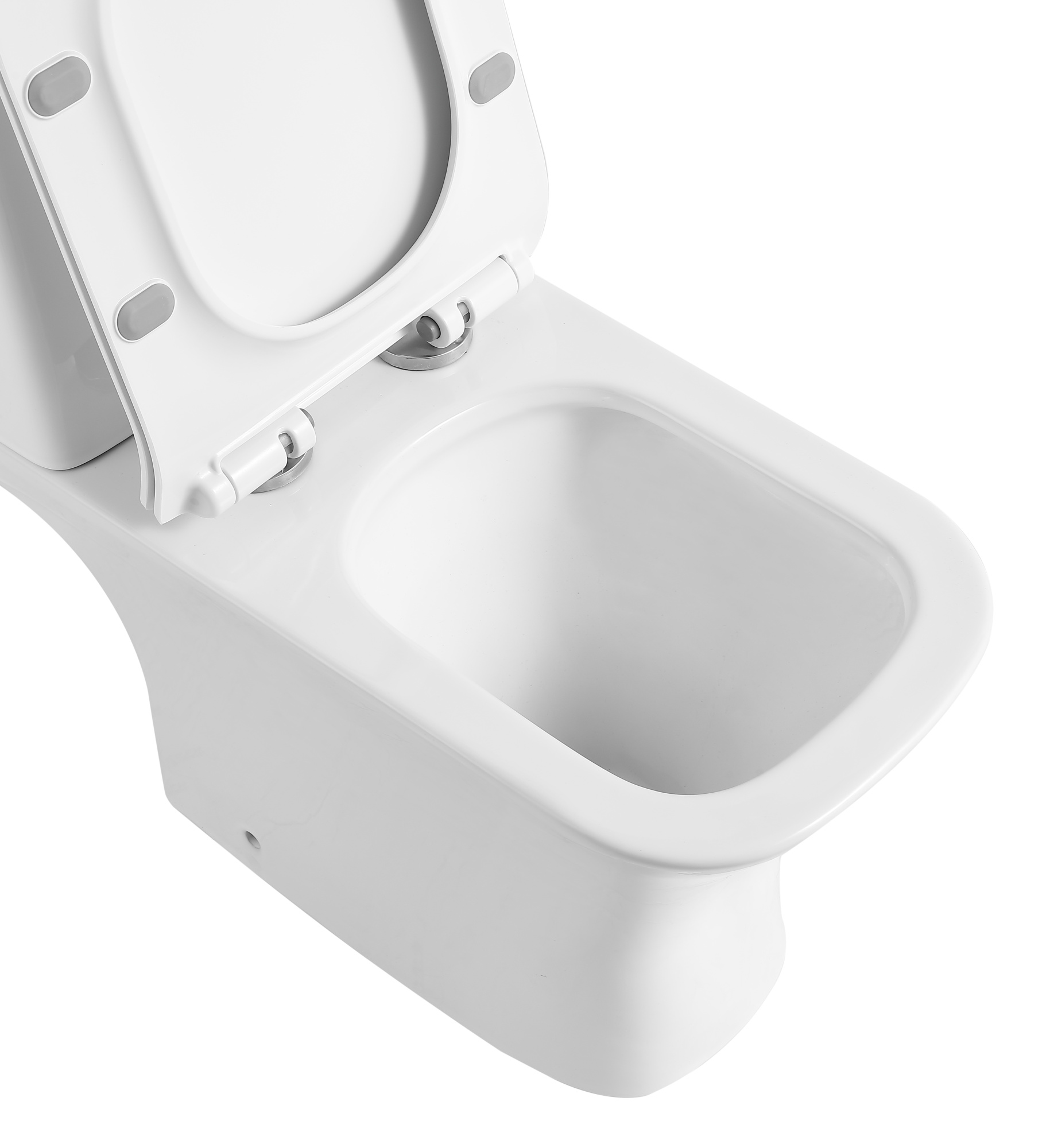 Унитаз-компакт EG307T безободковый круговой смыв, сиденье тонкое ДП, крепления, арматура, горизонтальный выпуск (T2335)