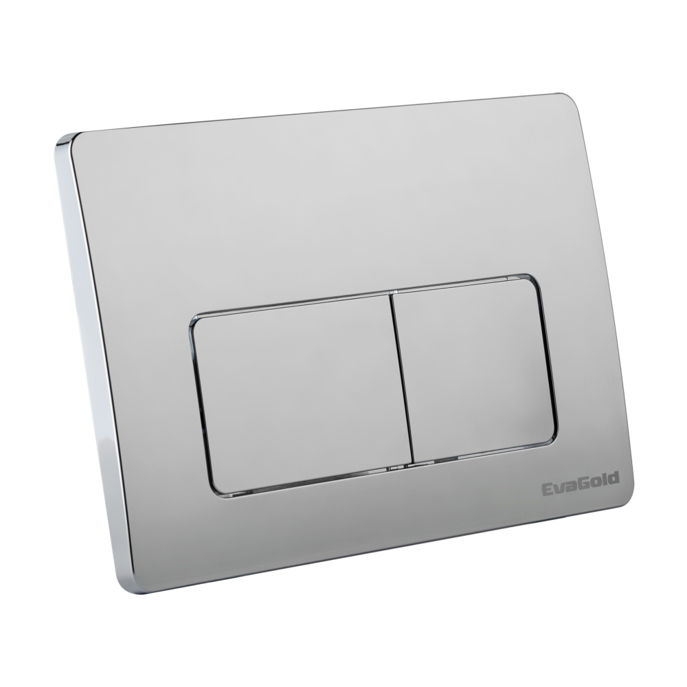 Кнопка смыва EvaGold 07, пластик прямоугольник хром для инсталляции EvaGold 400 и EvaGold 500